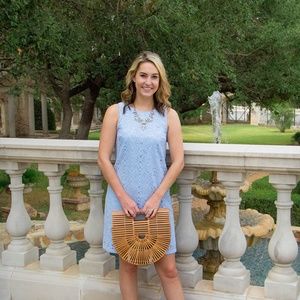 Blue Lace Mini Dress